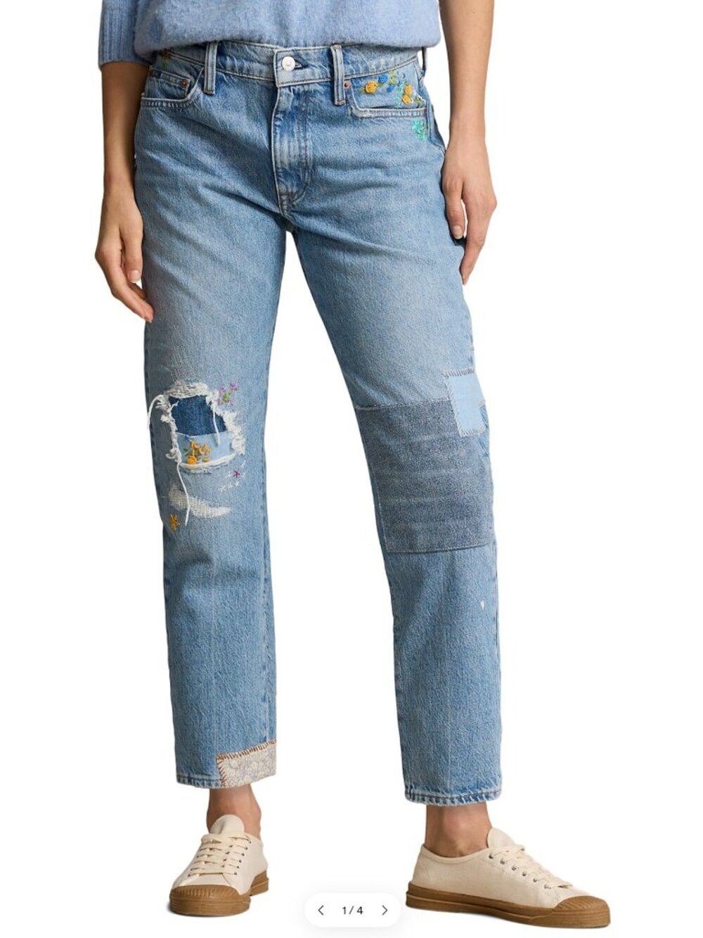 PATCHWORK RELAXED TAPERED JEAN - size 27